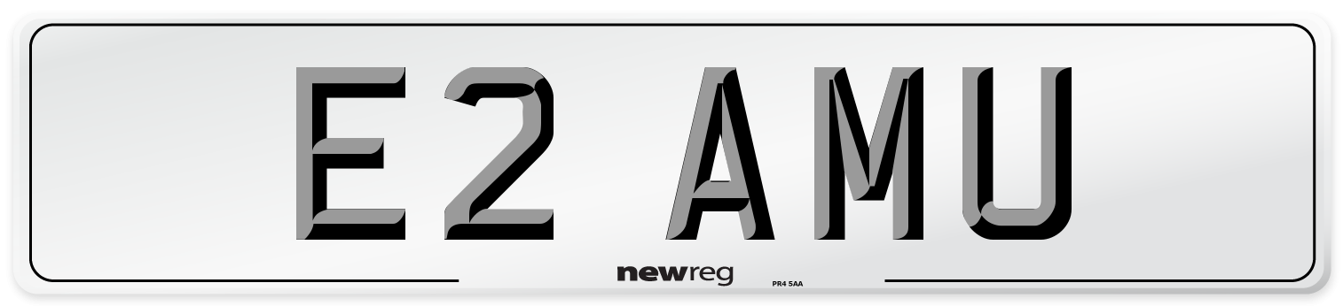 E2 AMU Number Plate from New Reg